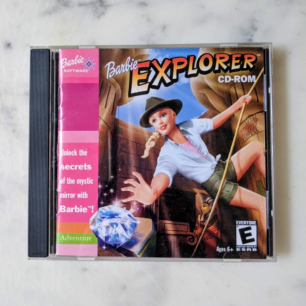 Vintage 2002 Barbie Explorer CD-ROM Game.